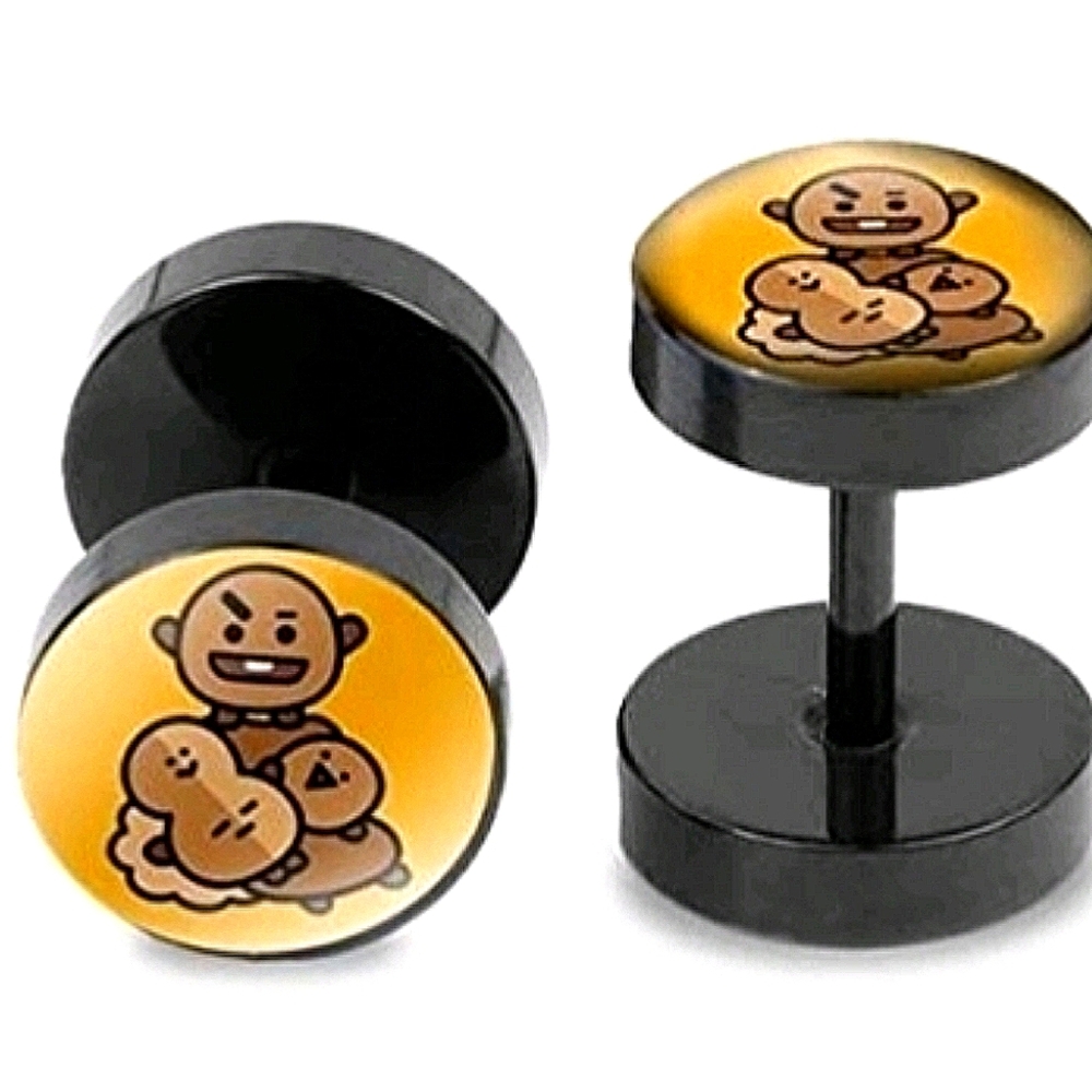 Shooky BT21 Line Friends BTS (Suga)  Bubble Stud Earrings.